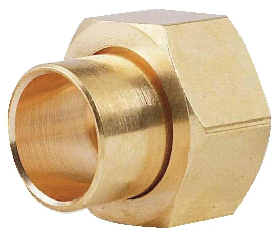 Manchon fer cuivre droit 2p F-douille laiton +joint - 359GCU image