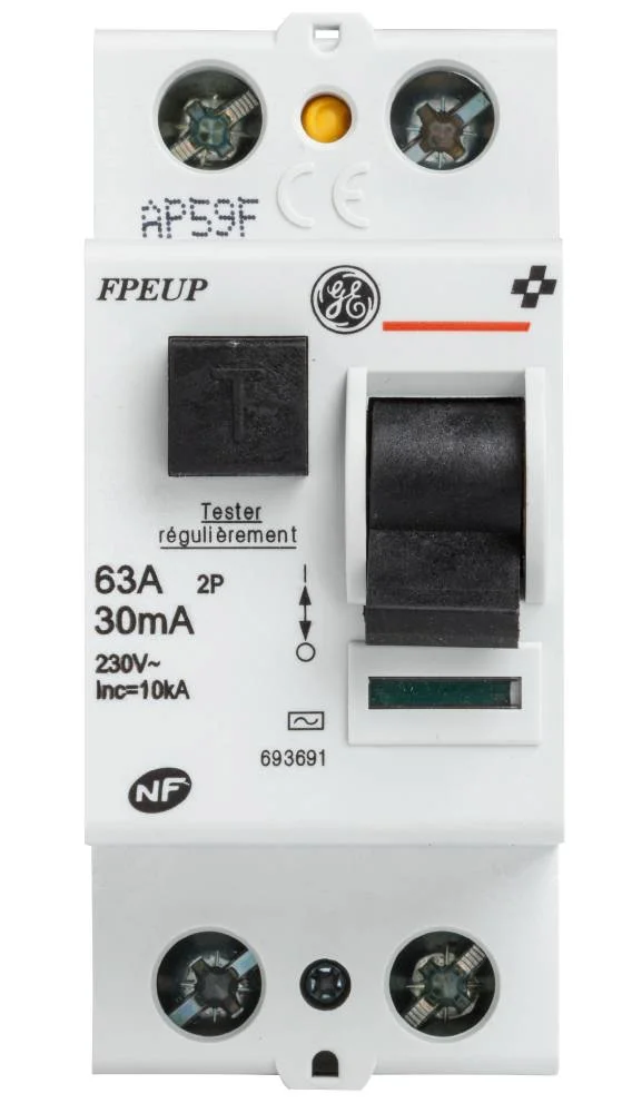 Interrupteur différentiel Unibis 30mA 2P - Automatique - type AC image