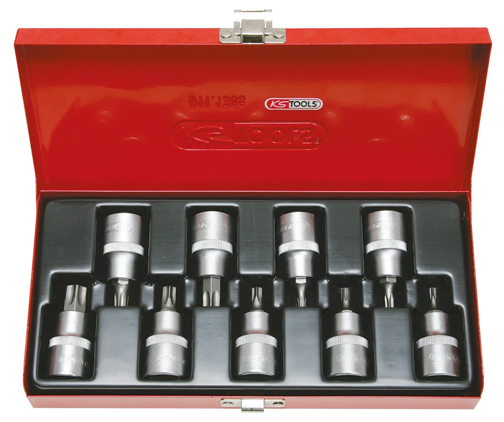 Coffret de 9 douilles tournevis TORX® 1/2'', T20 à T60 image