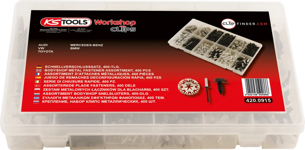 Assortiment d'attaches métalliques, 400 pcs image