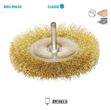Brosse circulaire fil laiton ondulé Classic image