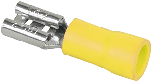 Boite de 50 cosses femelles partiellement isolées 4 à 6mm² - Jaune image