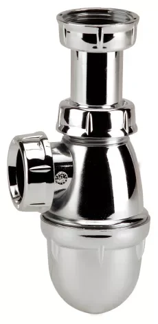 Siphon de lavabo design réglable en hauteur - PVC et Laiton chromé image