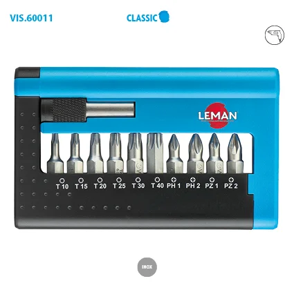 Coffret embouts de vissage Inox 11 pièces Classic image