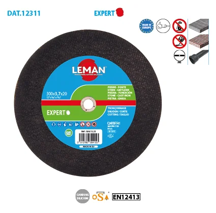 Boite de 10 disques à tronçonner plat pour pierre/fonte Expert image