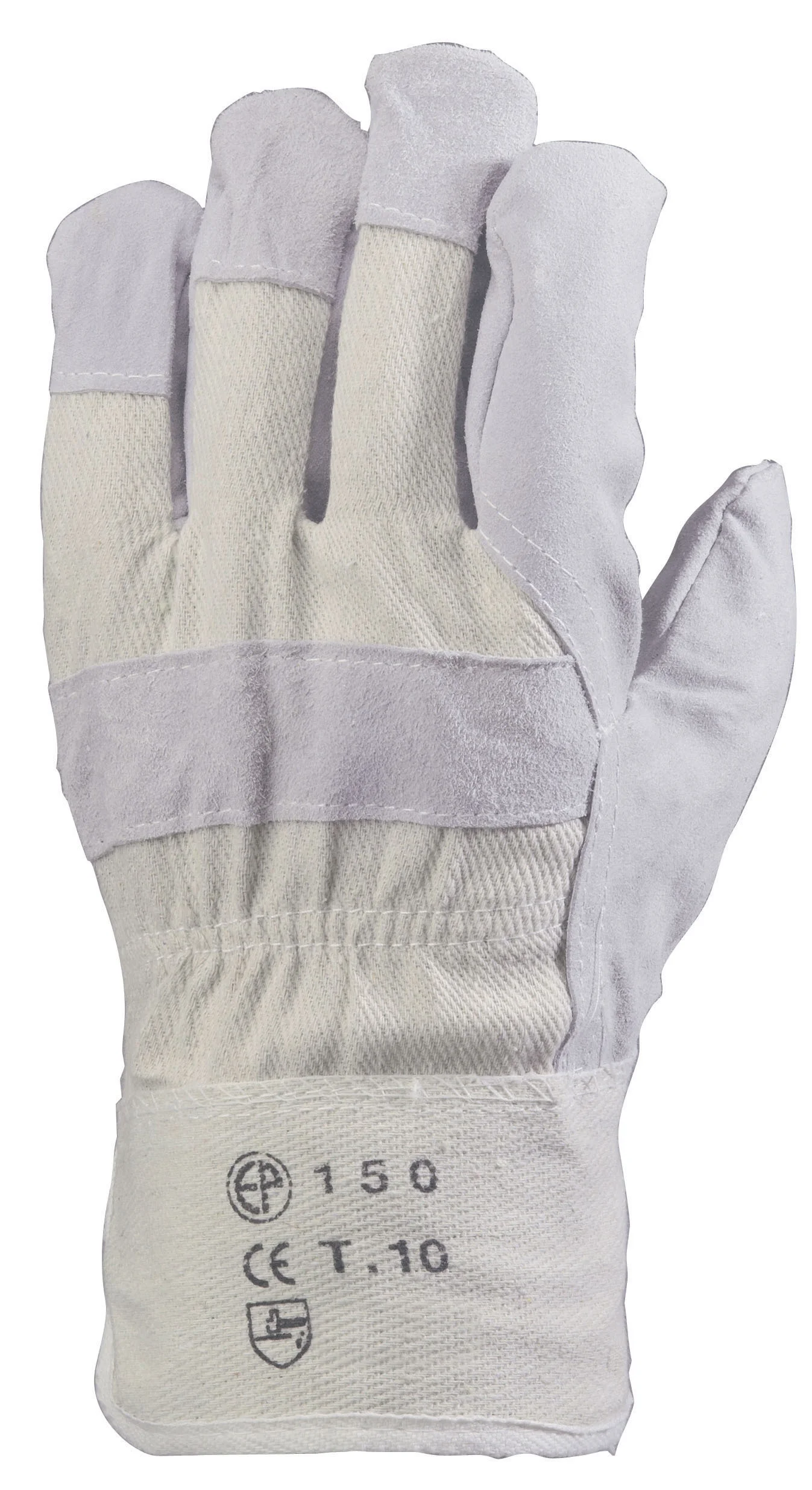 Lot de 120 paires de gants Manutention docker croûte vachette supérieure blanc image