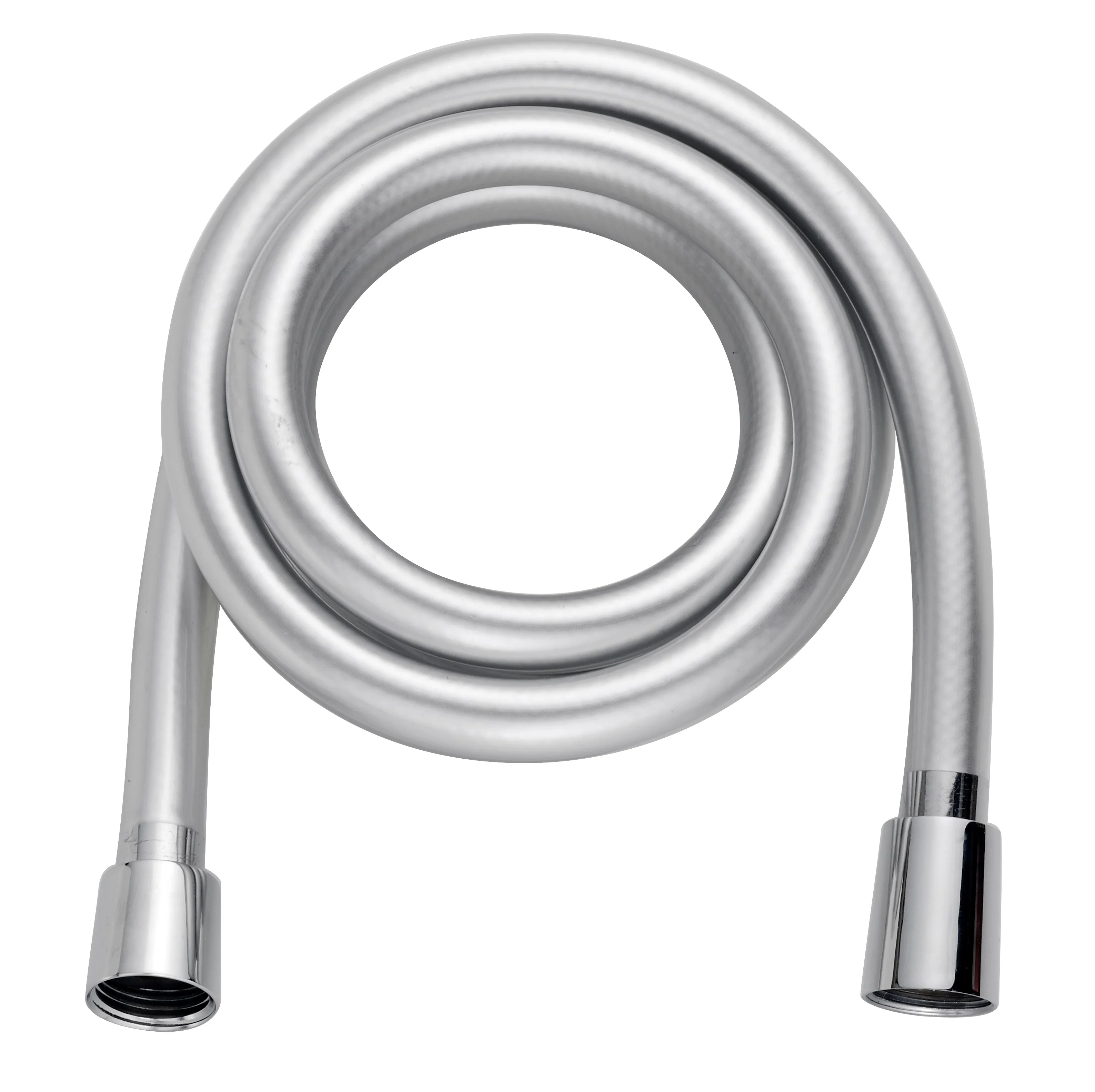 Flexible 1m75 PVC embouts chromés - gris métal image