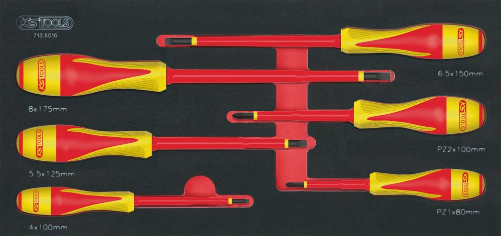 Module de tournevis isolés 1000V ULTIMATE® Fente - POZIDRIV®, 6 pièces image