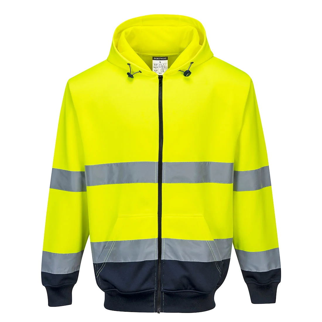 Sweat Hi-Vis bicolore zippé à capuche image