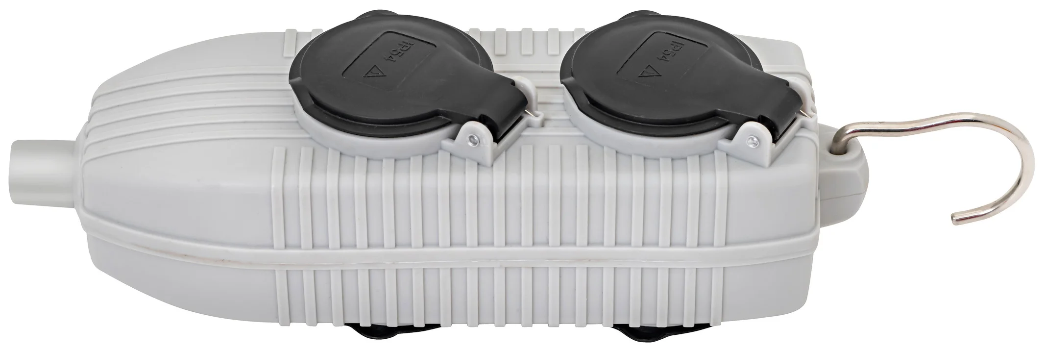 Bloc de prises électriques mobiles avec clapets 4 prises POWERBLOCK - Gris image