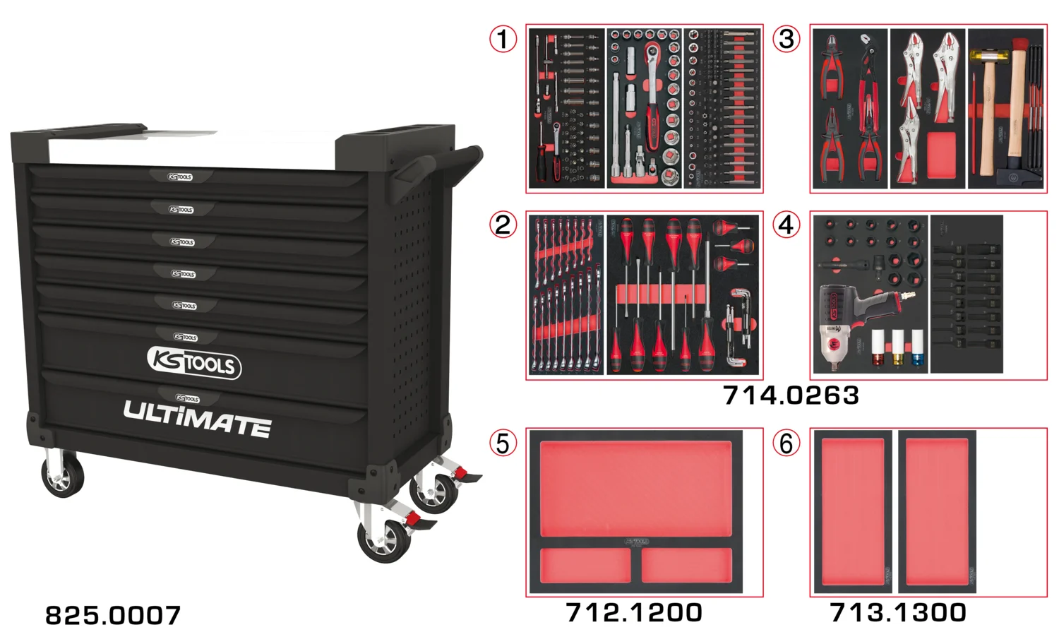 Servante ULTIMATE XL équipée de 263 outils image