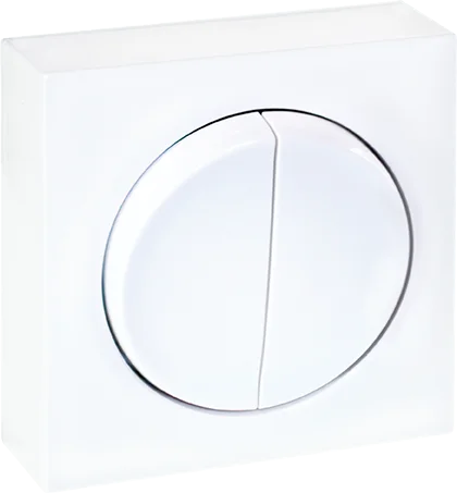 Double bouton poussoir - 10AX - Blanc - DUNE image