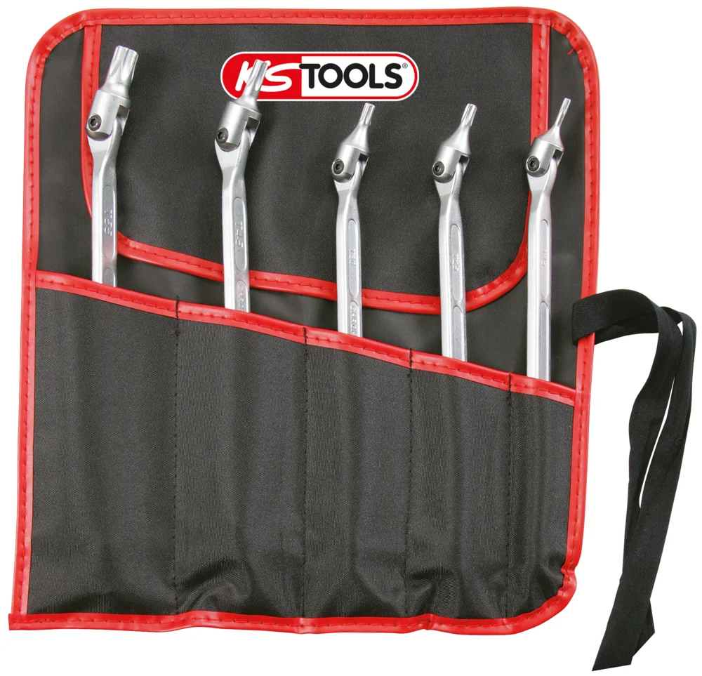 Jeu de 5 clés à embouts articulés TORX® image