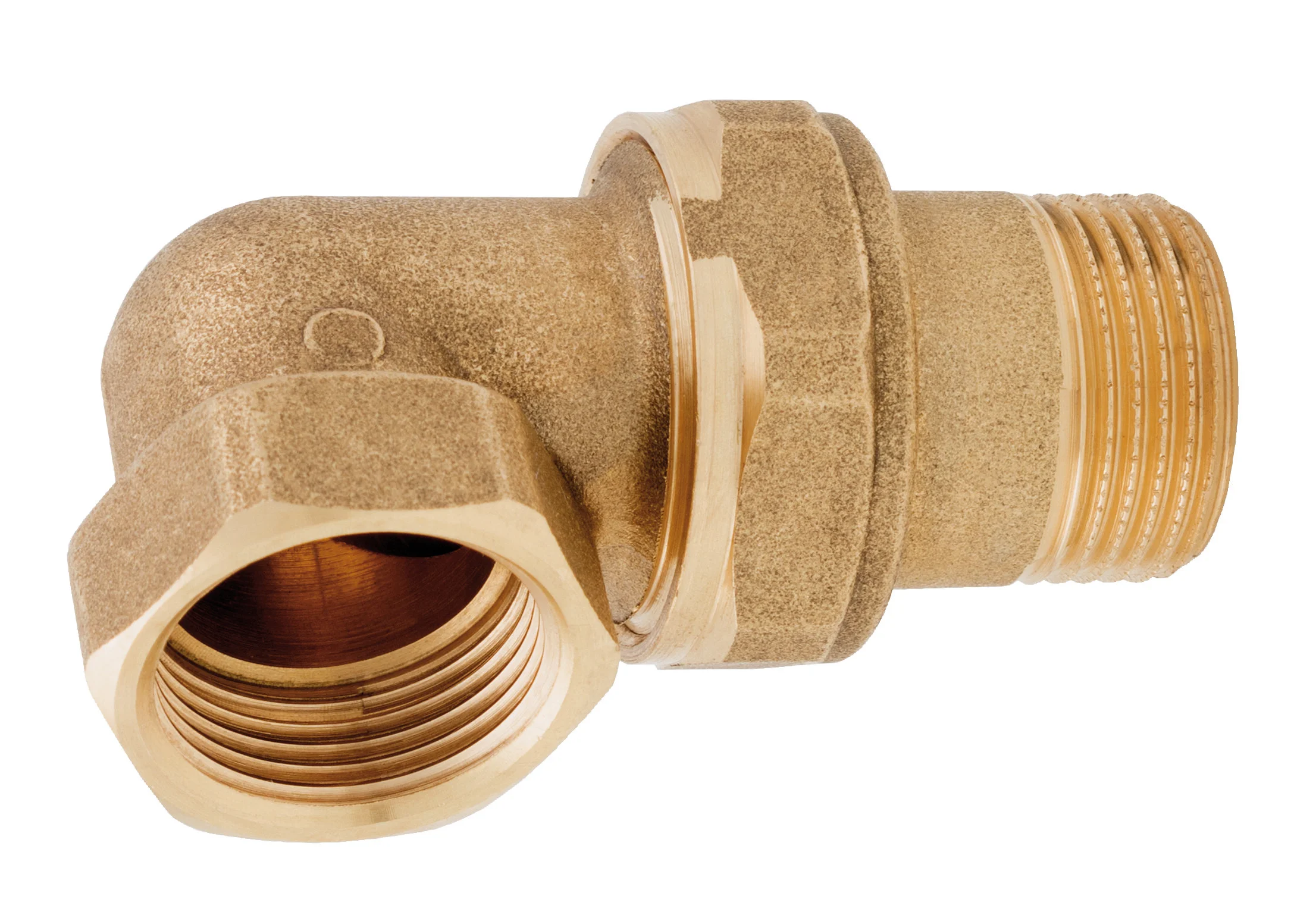 Raccord coudé 3 pièces laiton joint plat image