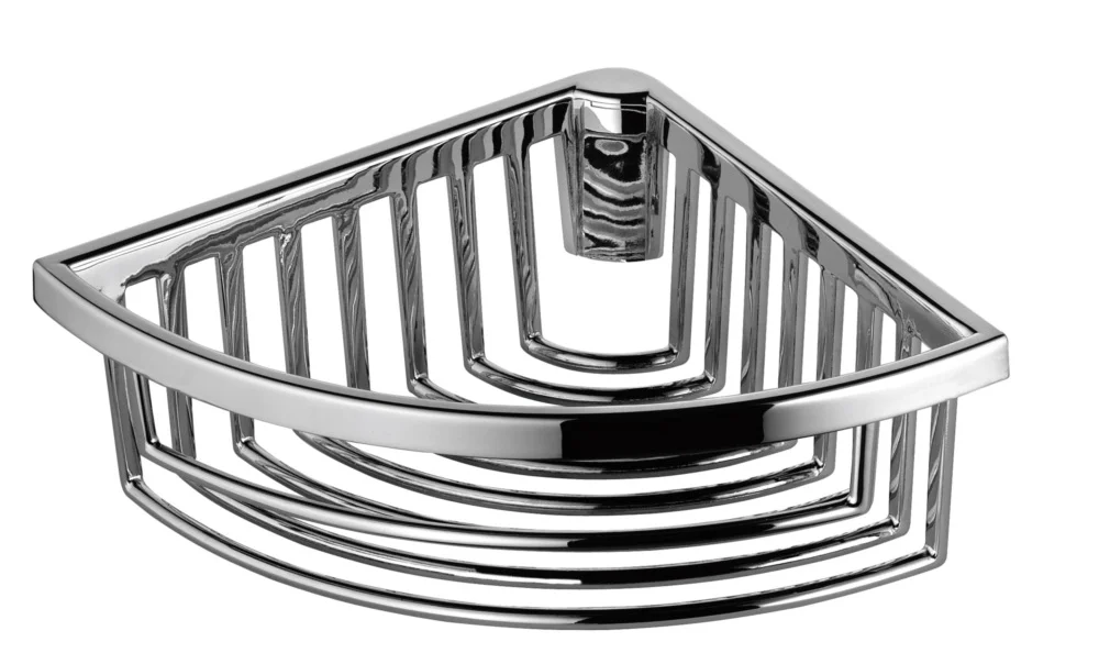 Panier de douche amovible d'angle à fil chrome image