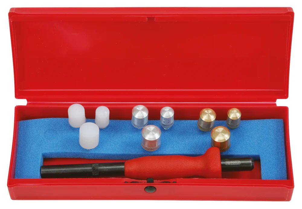 Coffret de jets sans rebons à poignée grip, avec 9 embouts 10, 12 et 14 mm image