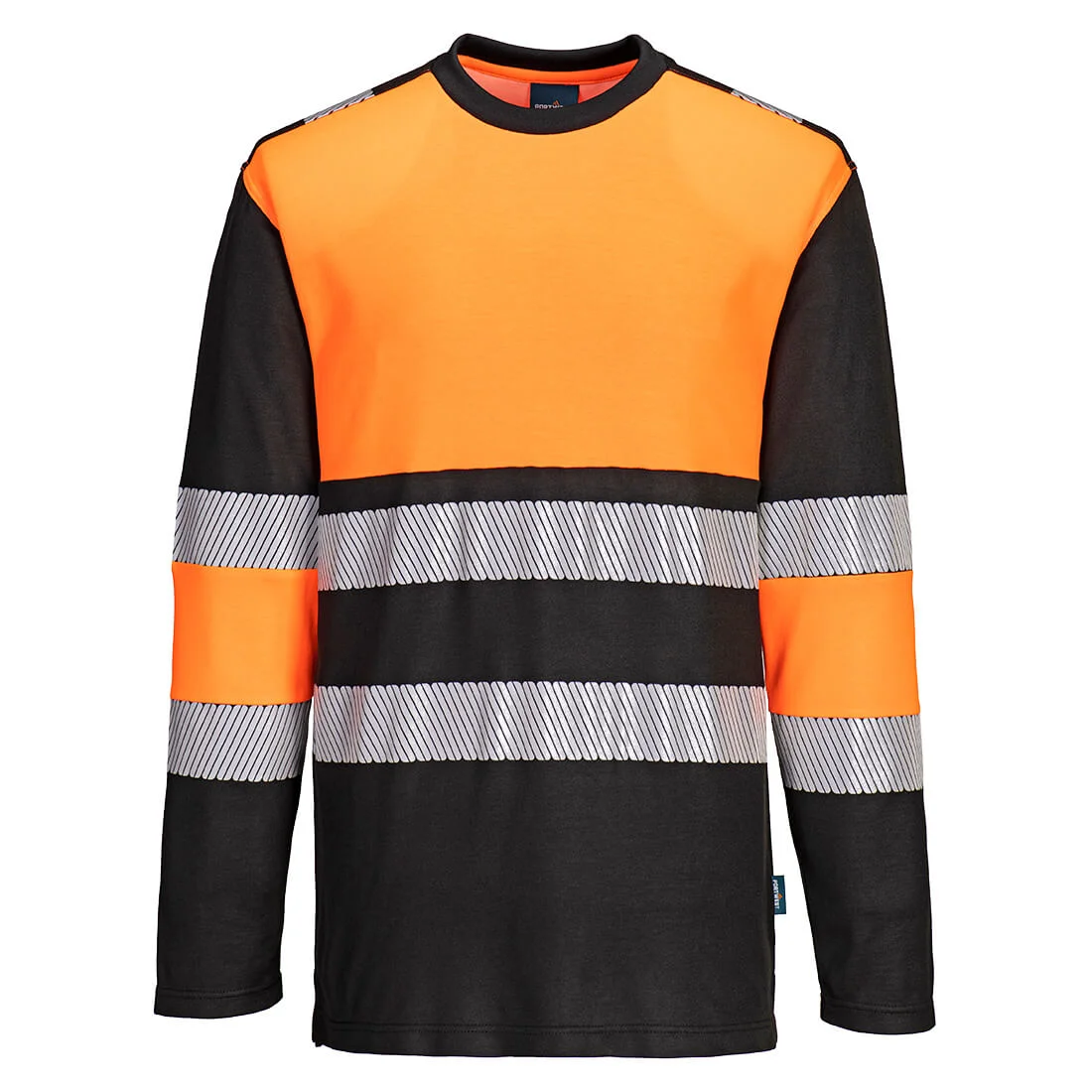T-Shirt Hi-Vis Classe 1 L/S PW3 Orange/Noir image