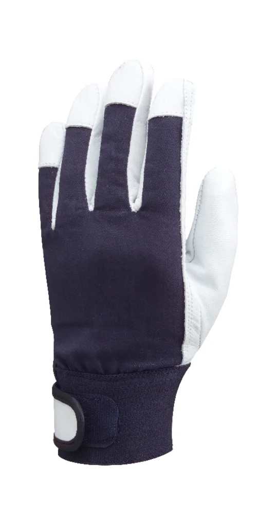Lot de 10 paires de gants à manchette élastique bleue avec fermeture scratch EUROSTRONG 860 image
