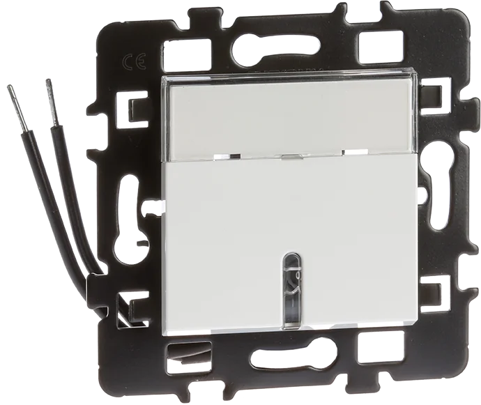 Poussoir à fermeture avec porte étiquette lumineux - 10A - ESPRIT image