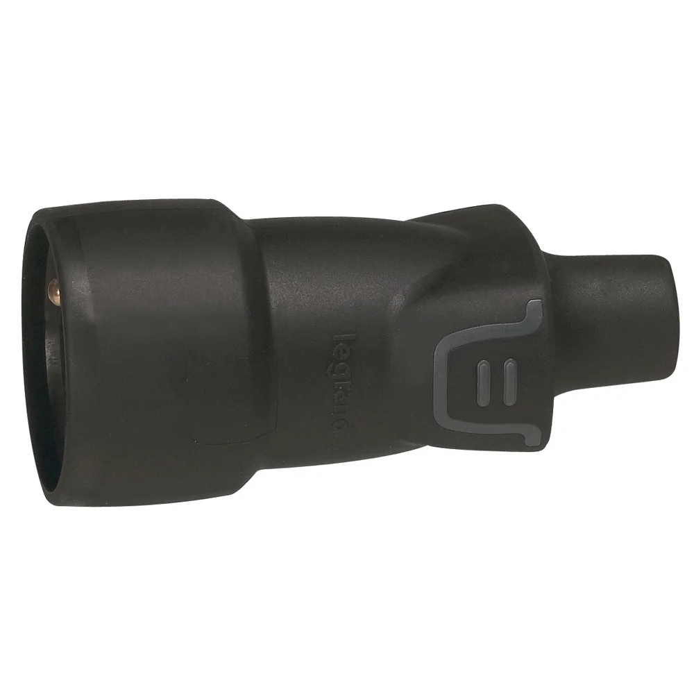 Fiche prolongateur borne à vis 2P+T 16A IK08 IP44 à sortie droite image