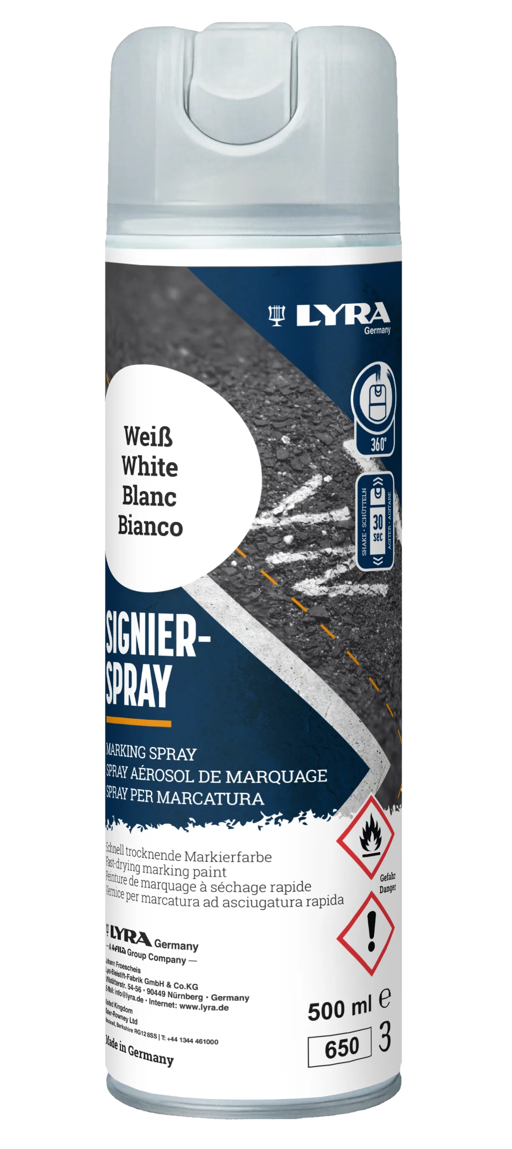 Traceur aérosol 500 ml de marquage LYRA image