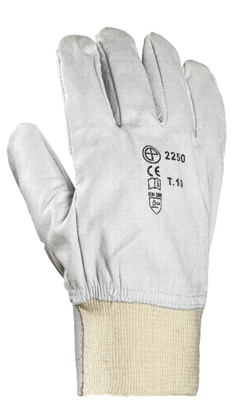 Lot de 10 paires de gants Manutention fleur chèvre poignet tricot image