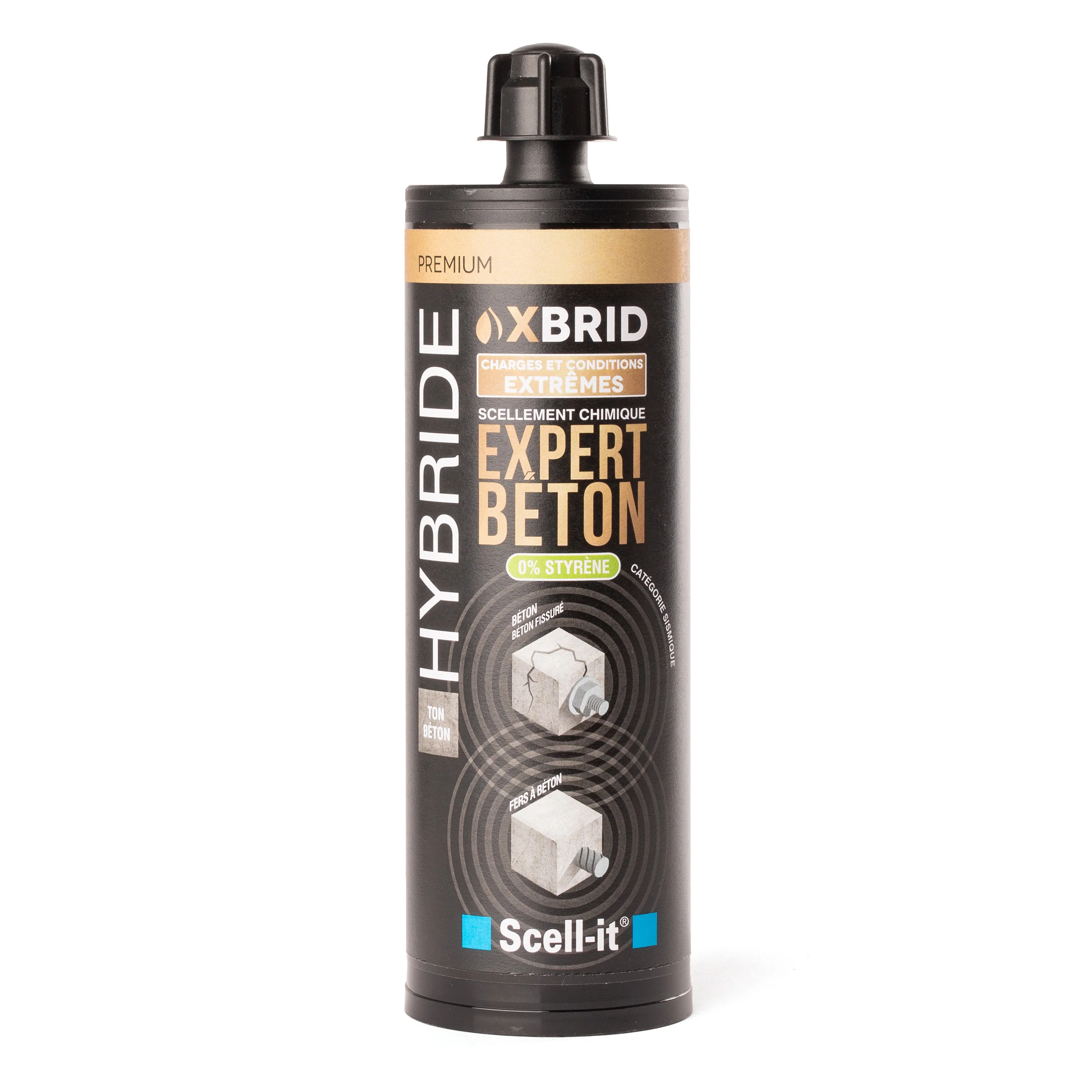 Boite de 12 résines hybride polyuréthane méthacrylate expert béton 420ml PREMIUM XBRID image