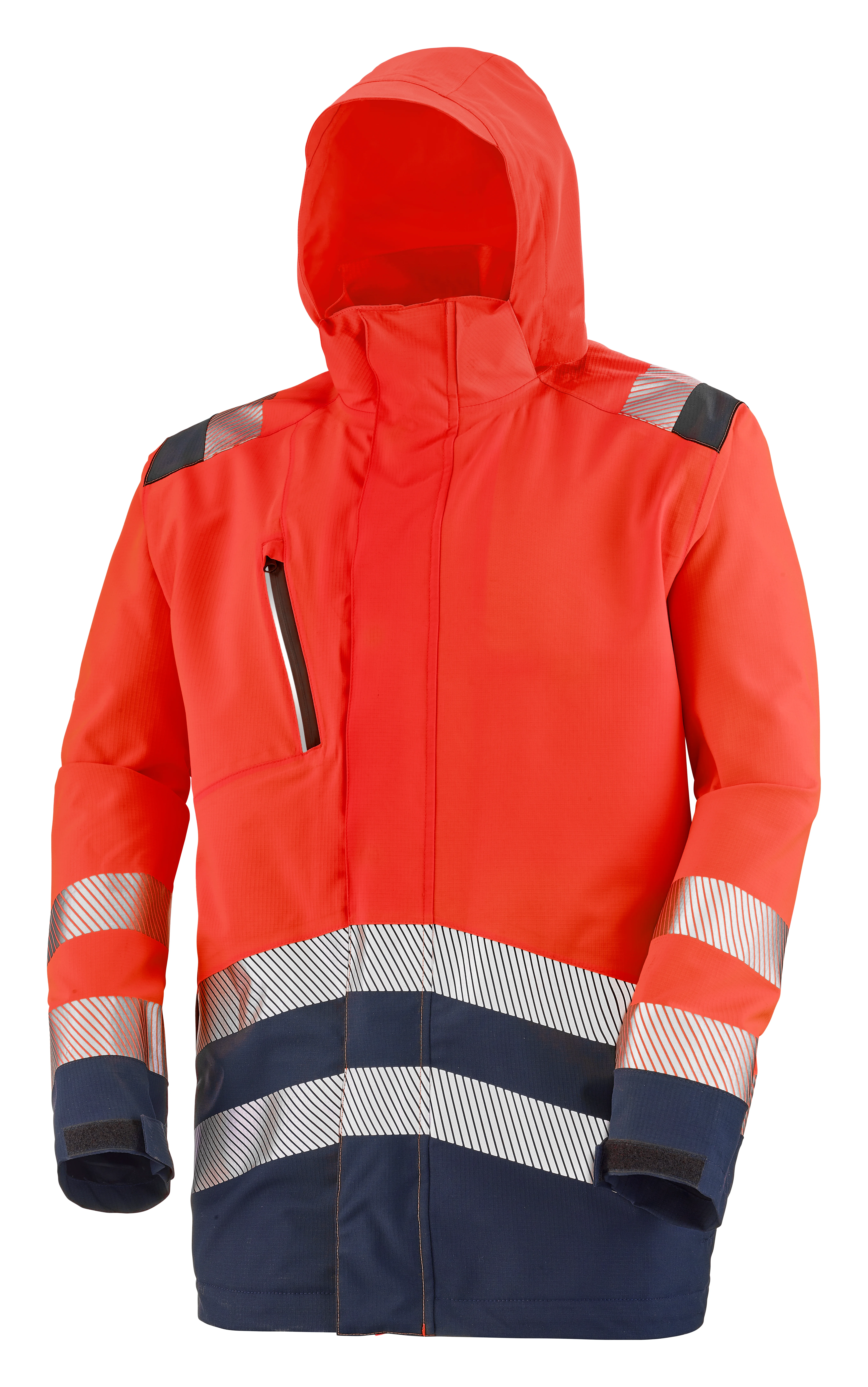 PARKA COQUE ERWIN ROUGE FLUO/NAVY image