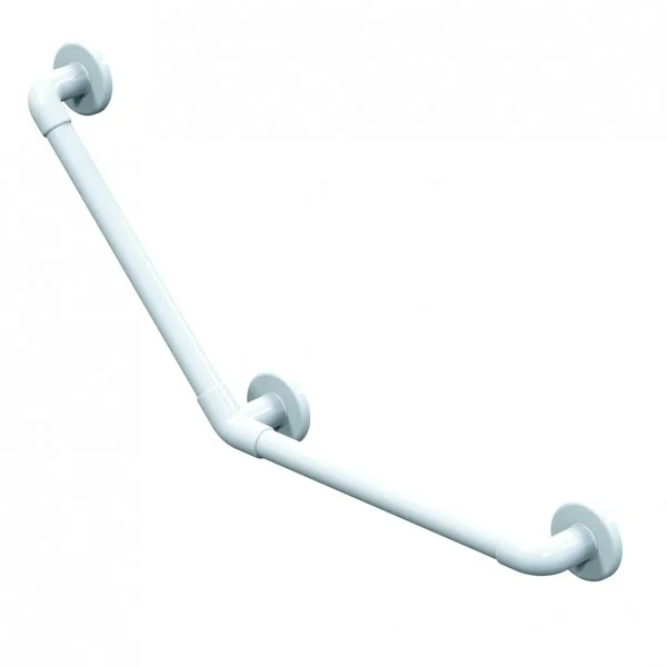 Barre d'appui PVC renforcé coudée 135° - blanc image