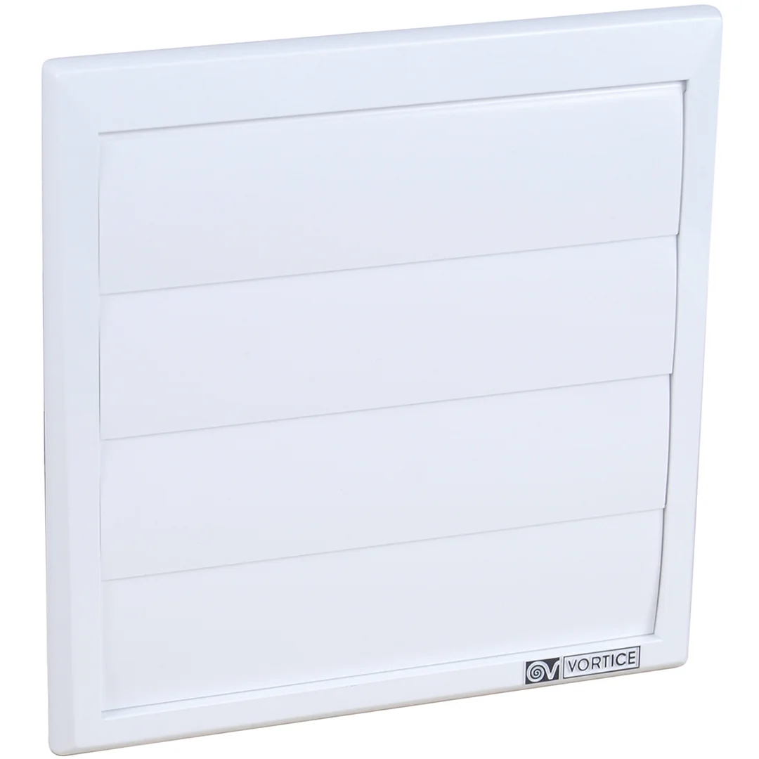 Grille à volets de surpression anti-retour à collerette - Blanc image