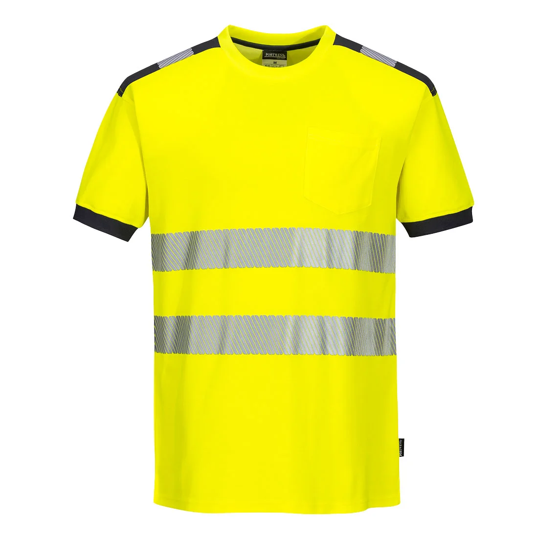 T-Shirt HV PW3 Jaune/Gris image