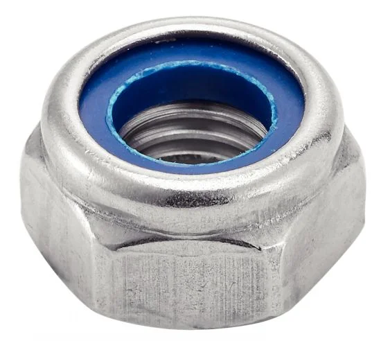 Ecrou hexagonal indesserable avec bague nylon - Inox A2 image
