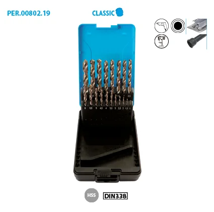 Coffret 19 forets métal HSS Classic image