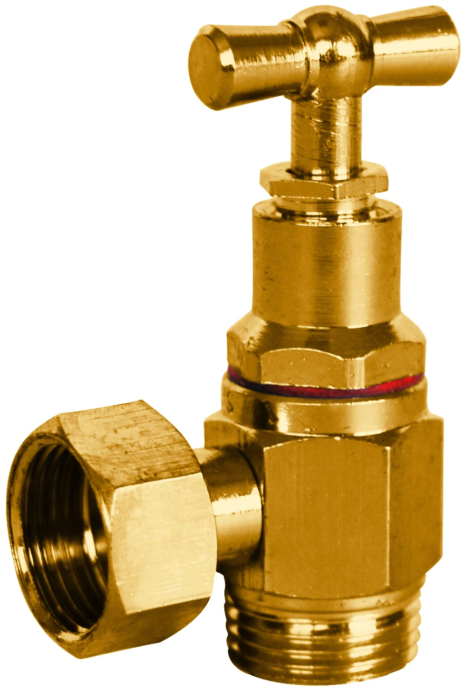 Robinets pour réservoir WC - Equerre brossé - Male Femelle image