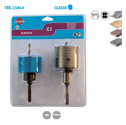 Lot de 2 trépans SDS+Ø 68 boitier électrique multi matériaux Classic image