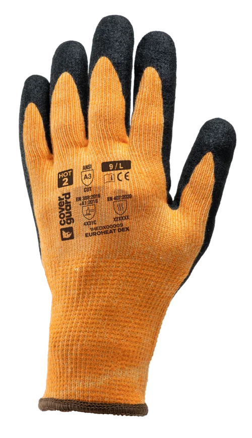 Lot de 10 paires de gants sans couture EUROHEAT DEX - Orange/Noir image