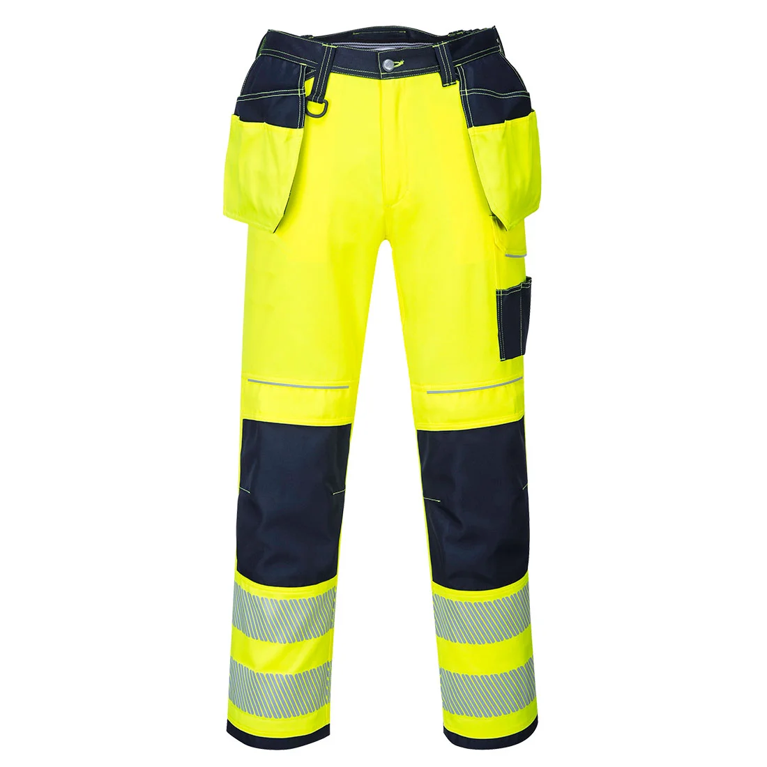Pantalon HV PW3 poches flottantes Jaune/Marine Short image