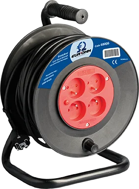 Enrouleur 4 prises 2P+T H05VV-F 3G1,5mm² - Noir image