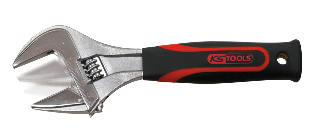 Clés à molette 8'' - L.36 mm à ouverture large manche bi-matière image