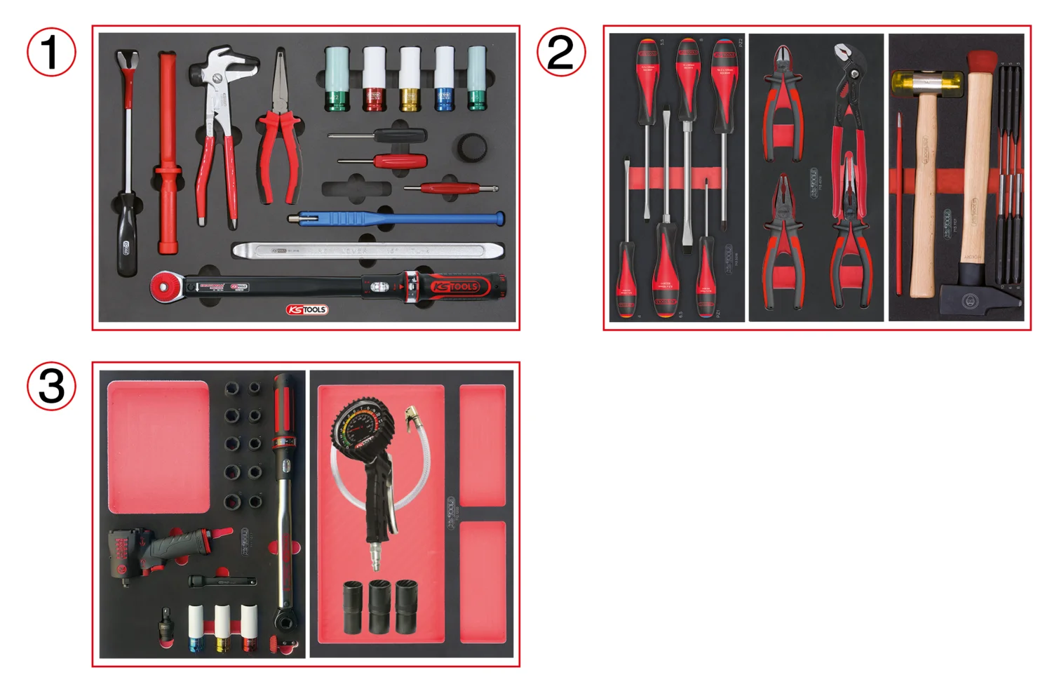 Composition d'outils spéciale roue pour servante, 60 pièces image