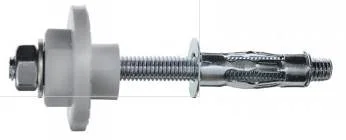 Cheville métallique expansion pour fixation de lavabos - Kit avec Vis 2 filets, Rondelles excentrées, écrou, rondelles - Sachet de 2 image