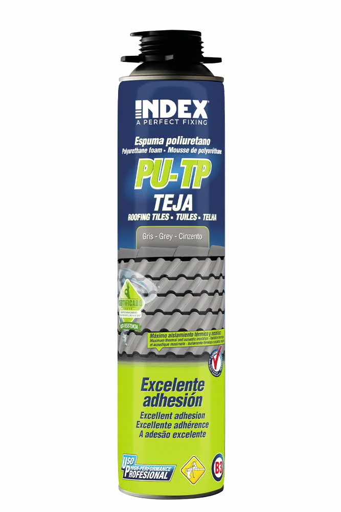 Mousse de polyuréthane pour la fixation de tuiles - Application avec pistolet - Couleur grise image