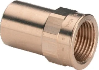 Raccord droit bronze à sertir embout Mâle - Femelle fixe à visser image