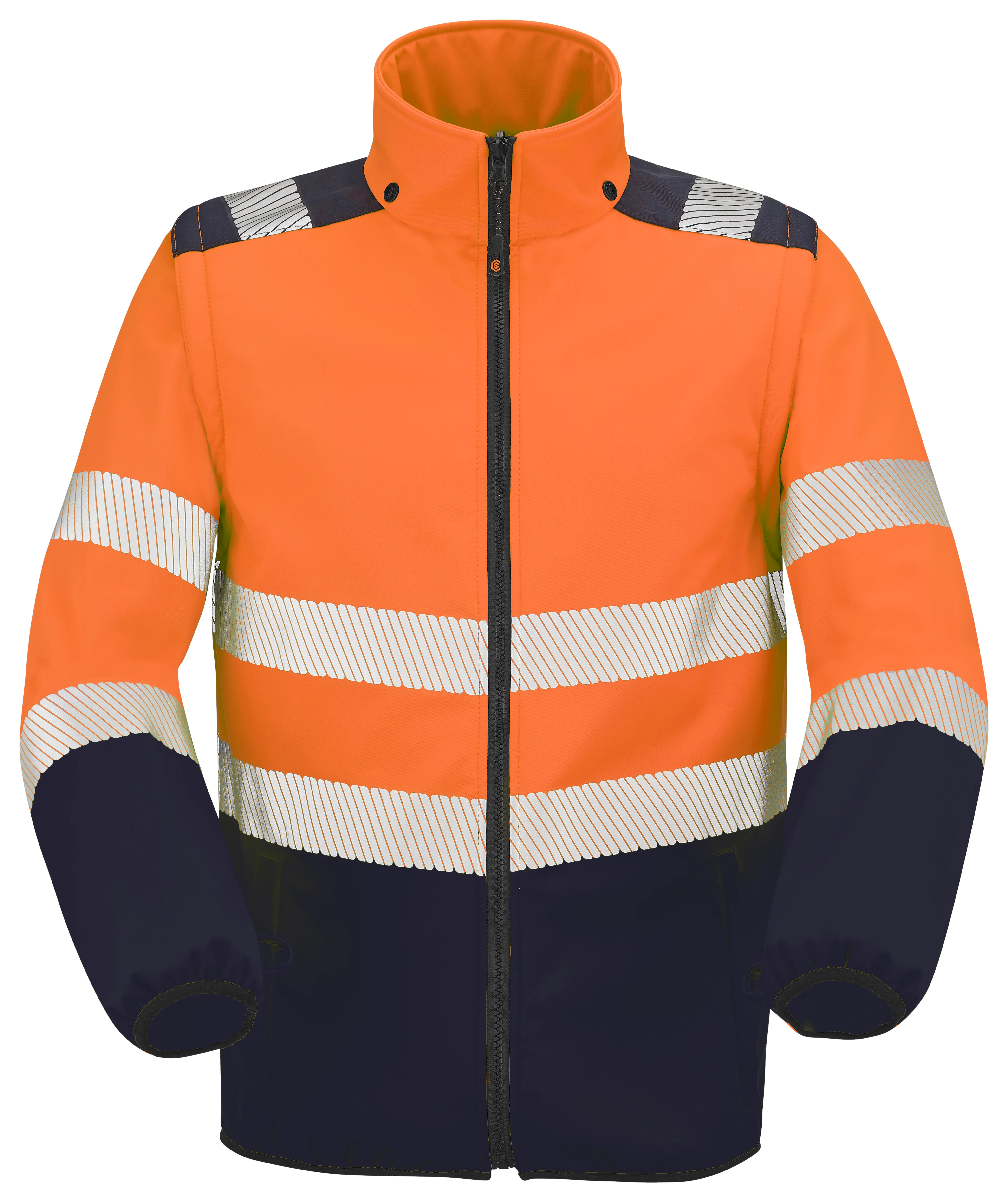 VESTE SOFTSHELL OURAL ORANGE FLUO/NAVY image