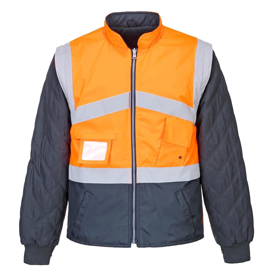 Gilet Hivis Bicolore Reversible Orange/Marine image