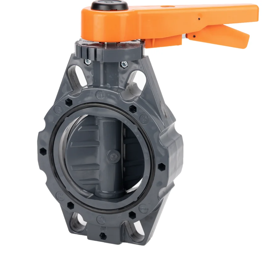 Vanne papillon PVC-U série 1100 PN10/16 à oreilles de centrage EPDM image