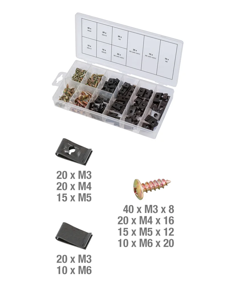 Assortiment de vis et d'écrous cage, 170 pcs image