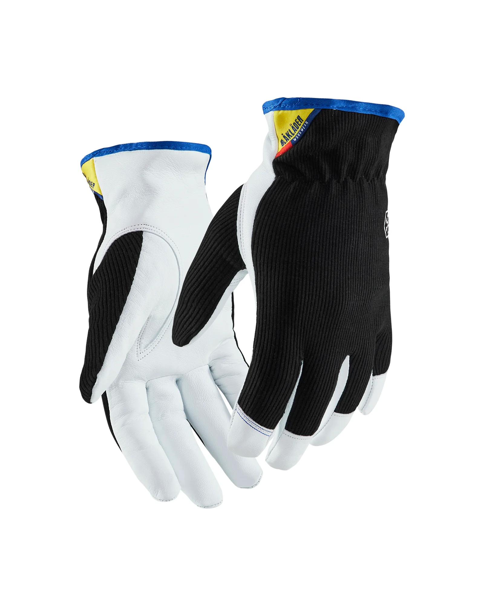 Lot de 6 paires - Gants artisan doublés molletonnés 228639 - Noir/Blanc image