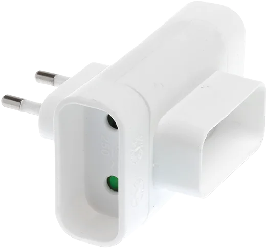 Fiche multiprises 2P 6A - 2 sorties latérales + 1 frontale image