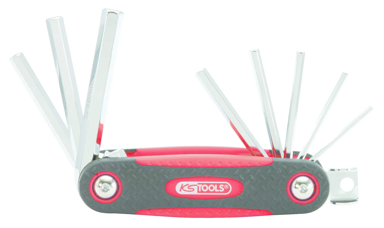 Jeu de 8 clés mâles 6 pans sur monture image